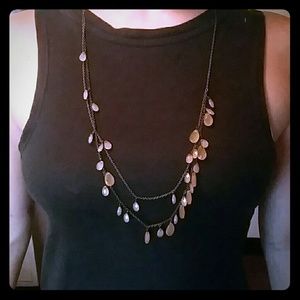 Talbots Rose drop layered necklace